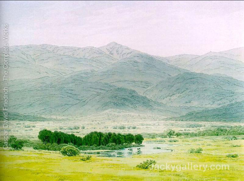 Landscape In The Riesengebirge by Caspar David Friedrich paintings reproduction